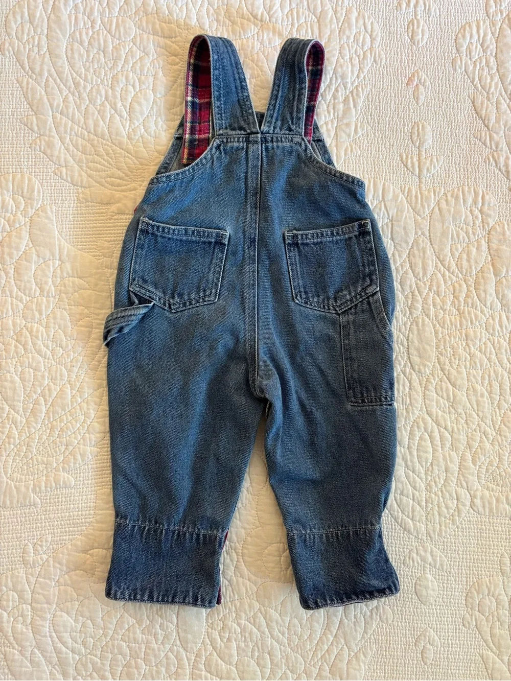 Vintage Carters Denim Apple Overalls for Kids - Blue